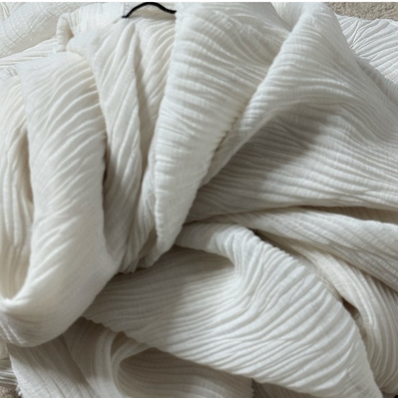 Tory Burch Dress Ivory Belted Long Sleeve Black Piping Detail Shirt Dress Sz 8 - Picture 8 of 14